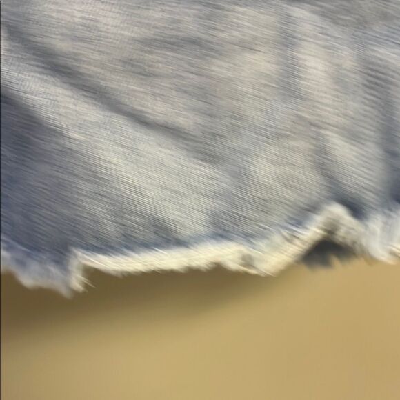 PAIGE Blue Jean Shorts Distressed Frayed Hem - Picture 6 of 14